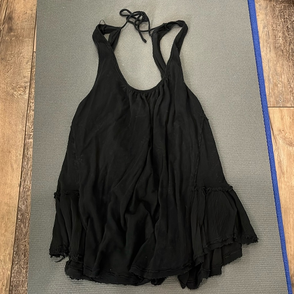 Free People we the free black cover up dress/tunic size XS GUC